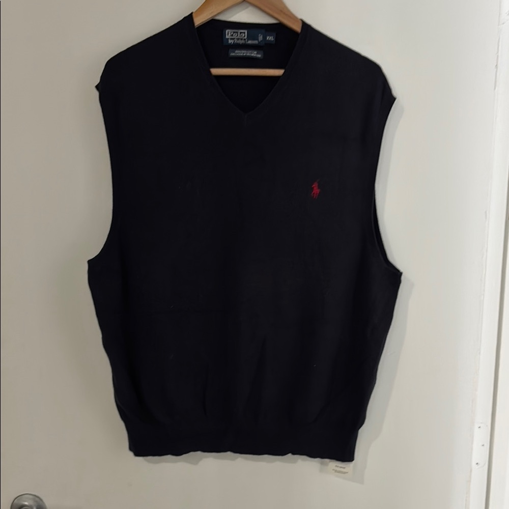 Ralph Lauren Men's V-Neck Black Sweater Vest